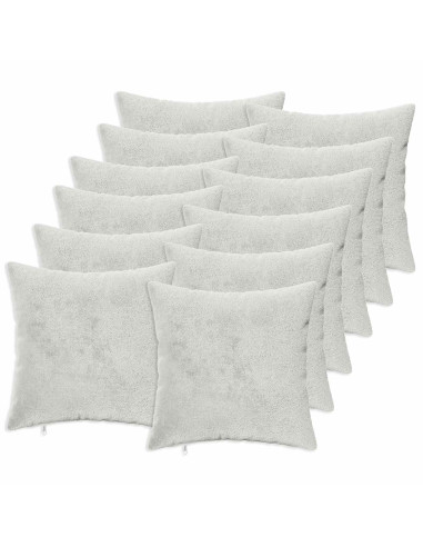 Federa 12 pz HEERLEN Grigio Chiaro 50 x 50 cm Flanella