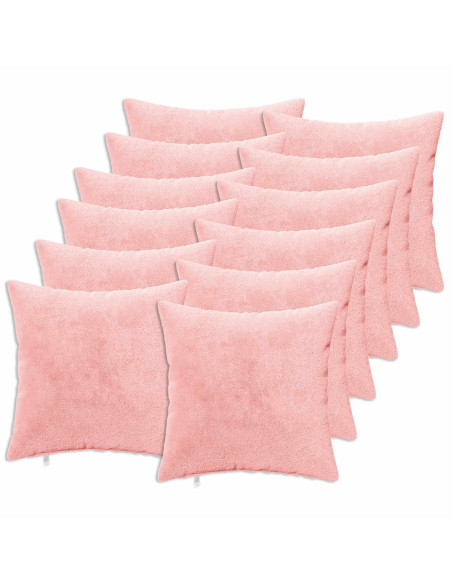 Federa 12 pz HEERLEN Rosa 50 x 50 cm Flanella