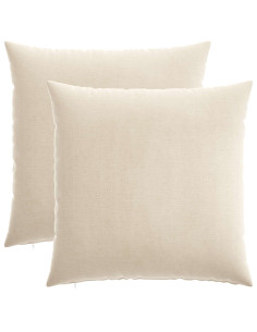 Federa 2 pz HEERLEN Crema 80 x 80 cm Tessuto Chenille 2