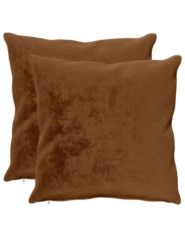Federa 2 pz HEERLEN Marrone Chiaro 80 x 80 cm Flanella
