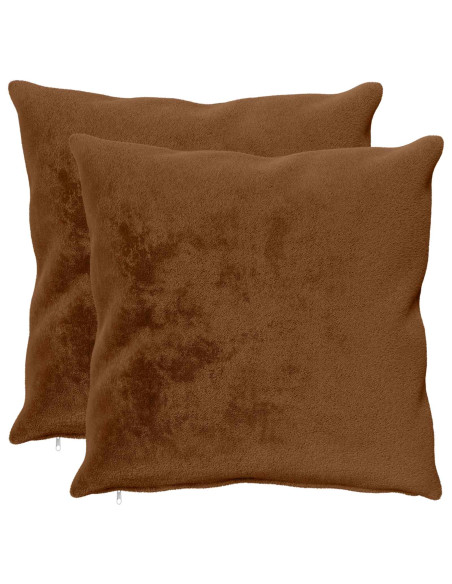 Federa 2 pz HEERLEN Marrone Chiaro 80 x 80 cm Flanella
