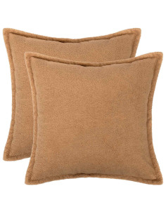 Federa 2 pz HOUTEN Beige 30 x 30 cm Bouclé 2