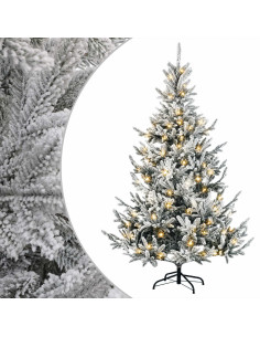 Albero di Natale Artificiale con Rami Pieghevoli 210 cm 300 LED