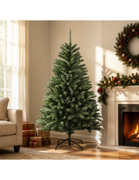 Albero di Natale Artificiale con Rami Pieghevoli 180 cm PVC