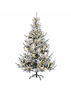 Albero di Natale Artificiale con Rami Pieghevoli 210 cm 300 LED 2