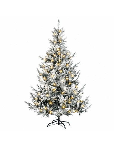 Albero di Natale Artificiale con Rami Pieghevoli 210 cm 300 LED