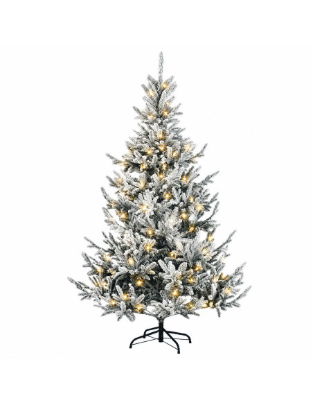 Albero di Natale Artificiale con Rami Pieghevoli 210 cm 300 LED