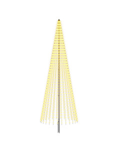Albero di Natale LED 385 cm 1148 LED Bianco caldo Ferro Nero 2