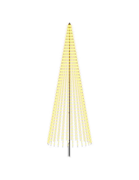Albero di Natale LED 385 cm 1148 LED Bianco caldo Ferro Nero