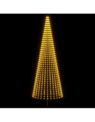 Albero di Natale LED 385 cm 1148 LED Bianco caldo Ferro Nero