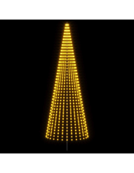 Albero di Natale LED 385 cm 1148 LED Bianco caldo Ferro Nero