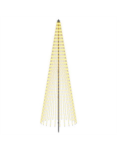 Albero di Natale LED 285 cm 744 LED Bianco caldo Ferro Nero 2
