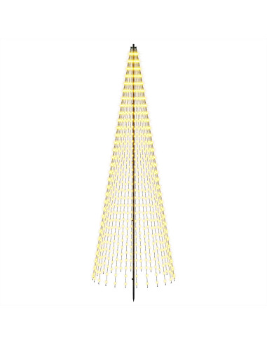 Albero di Natale LED 285 cm 744 LED Bianco caldo Ferro Nero