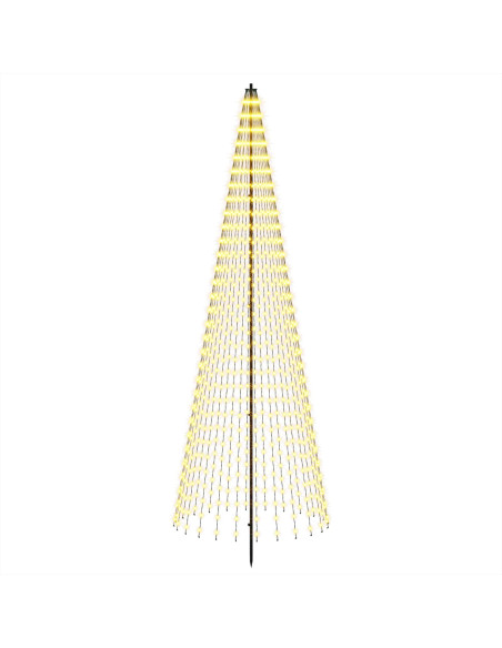 Albero di Natale LED 285 cm 744 LED Bianco caldo Ferro Nero