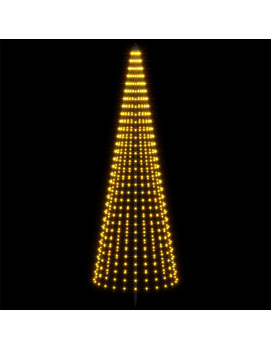 Albero di Natale LED 285 cm 744 LED Bianco caldo Ferro Nero