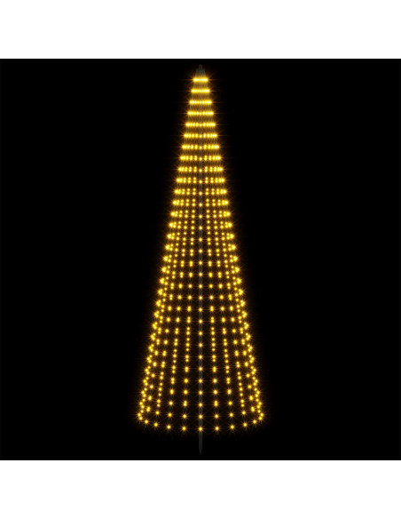 Albero di Natale LED 285 cm 744 LED Bianco caldo Ferro Nero