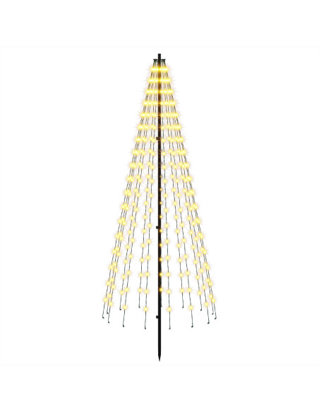 Albero di Natale LED 165 cm 270 LED Bianco caldo Ferro Nero