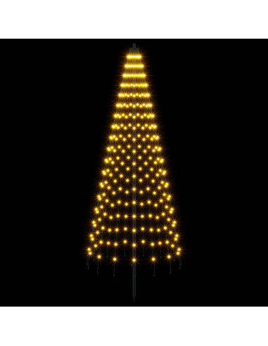 Albero di Natale LED 165 cm 270 LED Bianco caldo Ferro Nero