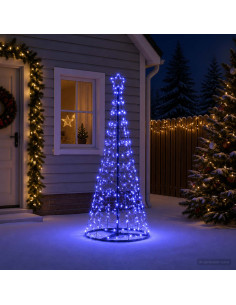 Albero di Natale LED a spirale con base EKENAS 180 cm 220 LED