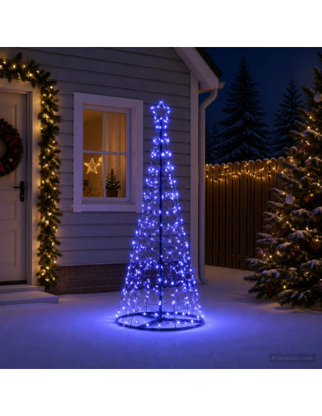 Albero di Natale LED a spirale con base EKENAS 180 cm 220 LED