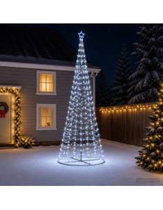 Albero di Natale LED a spirale con base EKENAS 400 cm 588 LED