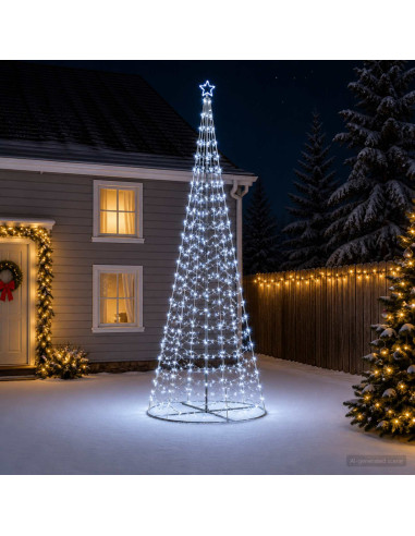 Albero di Natale LED a spirale con base EKENAS 400 cm 588 LED