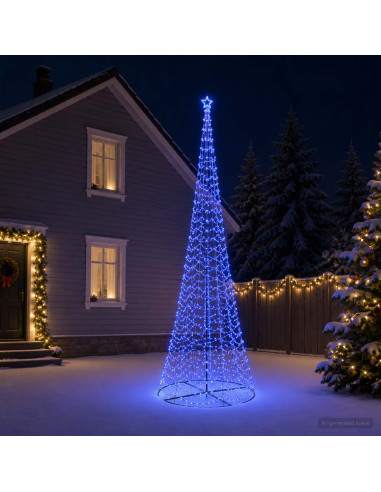 Albero di Natale LED a spirale con base EKENAS 500 cm 868 LED