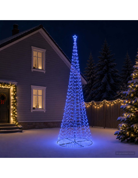Albero di Natale LED a spirale con base EKENAS 500 cm 868 LED