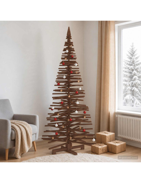 Albero di Natale in legno KOTKA 240 cm Legno Massello di Pino