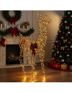 Renna di Natale 3D LOVIISA 200 LED Bianco caldo