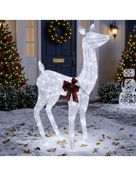 Renna di Natale 3D LOVIISA 200 LED Bianco freddo