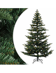 Albero di Natale Artificiale con Rami Pieghevoli 150 cm 150 LED