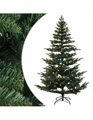 Albero di Natale Artificiale con Rami Pieghevoli 150 cm 150 LED