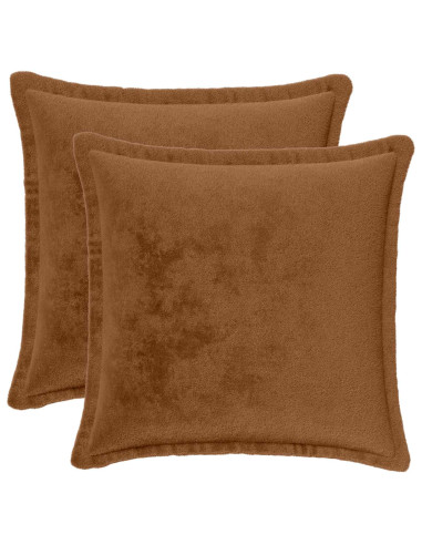 Federa 2 pz HOUTEN Marrone Chiaro 30 x 30 cm Flanella