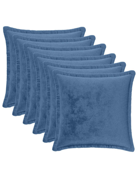 Federa 6 pz HOUTEN Azzurro 30 x 30 cm Flanella