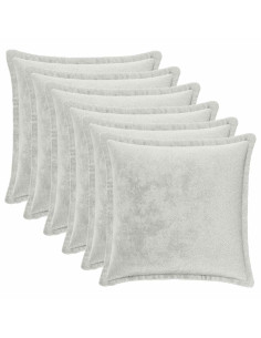 Federa 6 pz HOUTEN Grigio Chiaro 35 x 35 cm Flanella 2