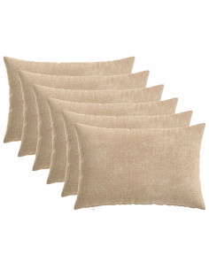 Federa 6 pz HEERLEN Tortora 50 x 80 cm Tessuto Chenille 2
