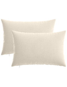 Federa 2 pz HEERLEN Crema 50 x 80 cm Tessuto Chenille 2