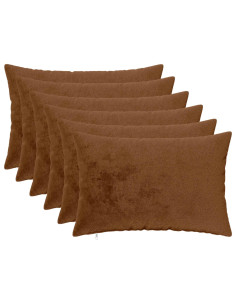 Federa 6 pz HEERLEN Marrone Chiaro 50 x 70 cm Flanella 2