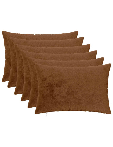 Federa 6 pz HEERLEN Marrone Chiaro 50 x 70 cm Flanella