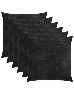 Federa 6 pz HEERLEN Antracite 65 x 65 cm Tessuto Chenille 2