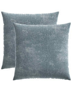 Federa 2 pz HEERLEN Azzurro 65 x 65 cm Tessuto Chenille 2