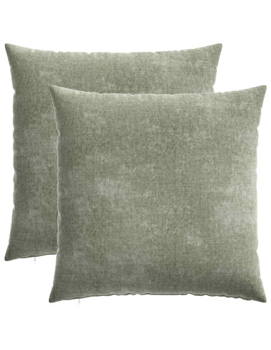 Federa 2 pz HEERLEN Verde 65 x 65 cm Tessuto Chenille