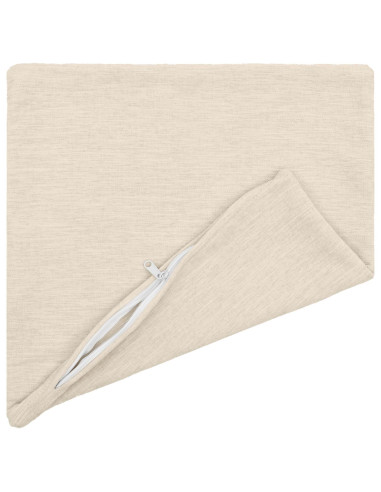 Federa 2 pz HEERLEN Crema 65 x 65 cm Tessuto Chenille