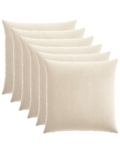 Federa 6 pz HEERLEN Crema 65 x 65 cm Tessuto Chenille 2