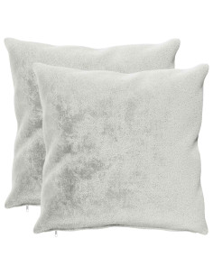 Federa 2 pz HEERLEN Grigio Chiaro 65 x 65 cm Flanella 2