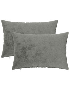 Federa 2 pz HEERLEN Grigio Scuro 50 x 75 cm Flanella 2