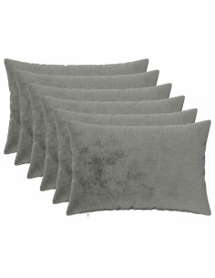 Federa 6 pz HEERLEN Grigio Scuro 50 x 75 cm Flanella 2