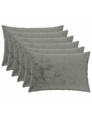Federa 6 pz HEERLEN Grigio Scuro 50 x 75 cm Flanella