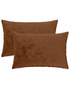 Federa 2 pz HEERLEN Marrone Chiaro 50 x 75 cm Flanella 2